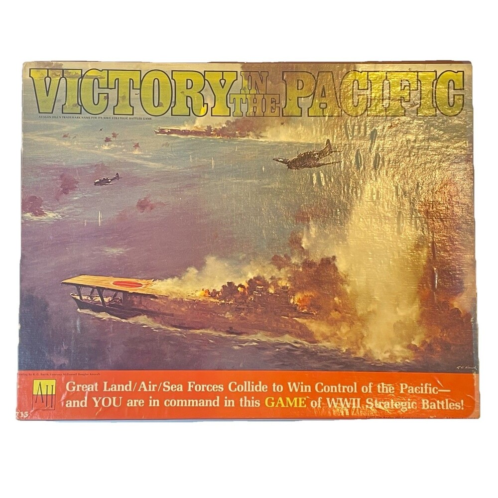 Avalon Hill Victory in the Pacific WWII Naval Board Strategy Game Complete 1977